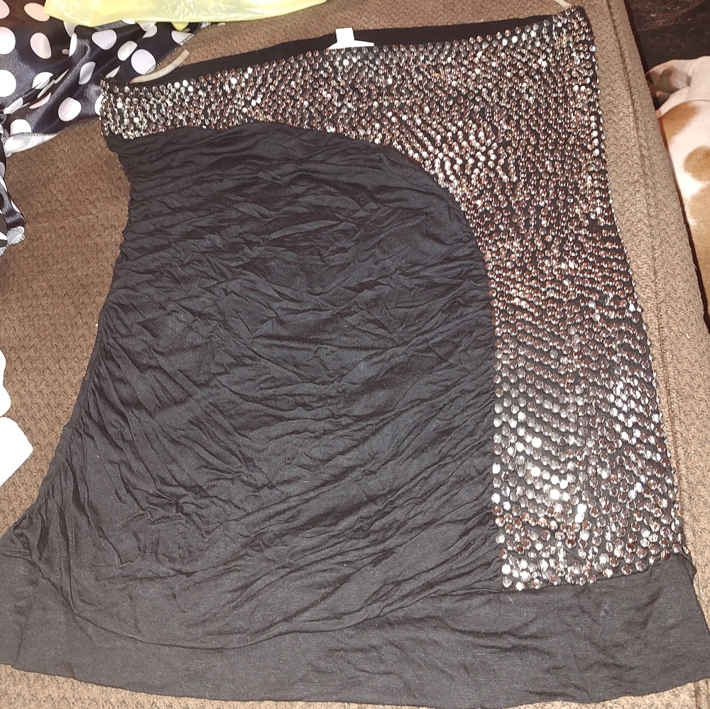 Sliver studded tube top